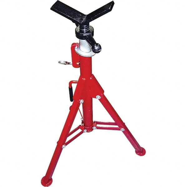 Rothenberger 10640 Pipe Support Stands & Jacks; Type: Hi-Jack With Standard Steel V-Head ; Minimum Pipe Diameter: 1/2 (Inch); Maximum Pipe Diameter: 16 (Inch); Load Capacity (Lb.): 2500.000 (Pounds); Minimum Height: 27 (Inch); Maximum Height: 50 (Inch) 