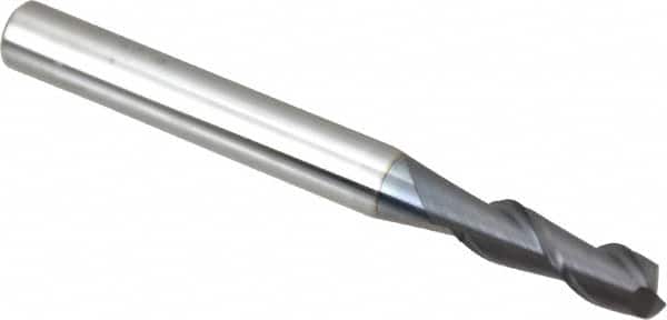 Accupro 12177001 Square End Mill: 7/32 Dia, 5/8 LOC, 1/4 Shank Dia, 2-1/2 OAL, 2 Flutes, Solid Carbide 