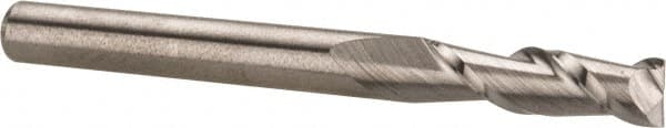 Accupro 12176998 Square End Mill: 3/16 Dia, 5/8 LOC, 3/16 Shank Dia, 2 OAL, 2 Flutes, Solid Carbide 