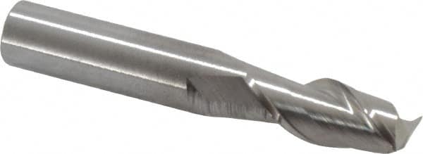 Accupro 12177010 Square End Mill: 7/16 Dia, 1 LOC, 7/16 Shank Dia, 2-3/4 OAL, 2 Flutes, Solid Carbide 