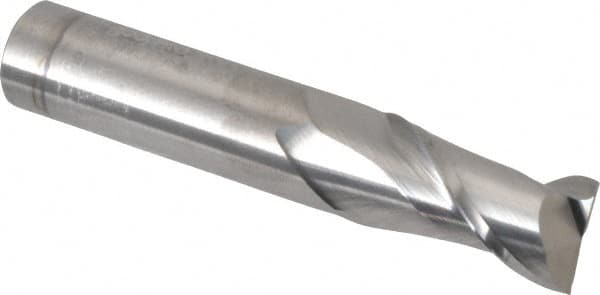 Accupro 12177016 Square End Mill: 5/8 Dia, 1-1/4 LOC, 5/8 Shank Dia, 3-1/2 OAL, 2 Flutes, Solid Carbide 