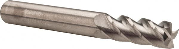 Accupro 12177082 Square End Mill: 5/16 Dia, 13/16 LOC, 5/16 Shank Dia, 2-1/2 OAL, 4 Flutes, Solid Carbide 