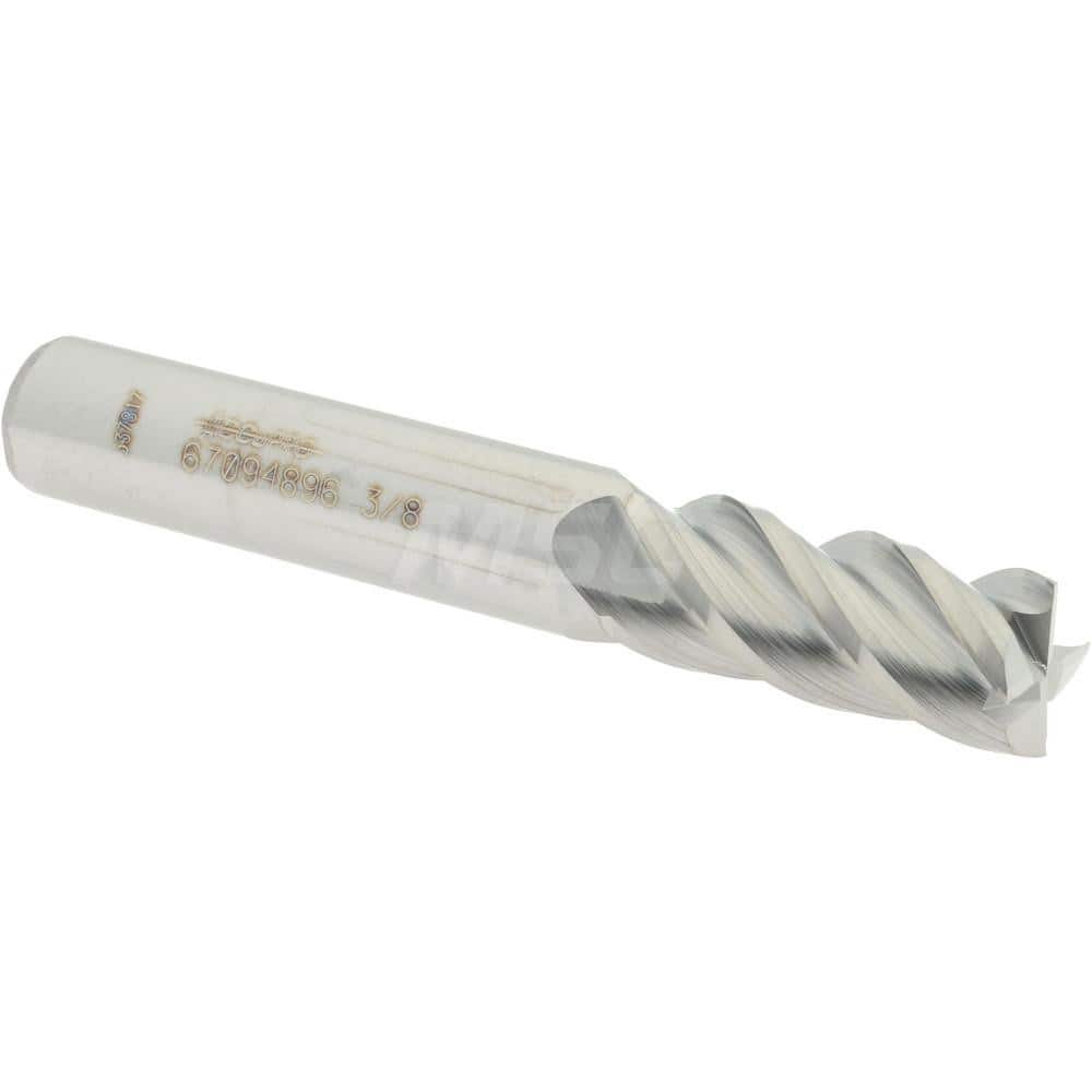 Accupro 12177084 Square End Mill: 3/8 Dia, 7/8 LOC, 3/8 Shank Dia, 2-1/2 OAL, 4 Flutes, Solid Carbide 