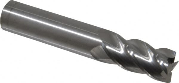 Accupro 12177092 Square End Mill: 5/8 Dia, 1-1/4 LOC, 5/8 Shank Dia, 3-1/2 OAL, 4 Flutes, Solid Carbide 