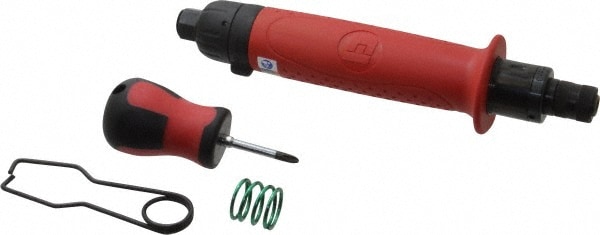 1/4" Bit Holder, 1,100 RPM, Inline Handle Air Screwdriver