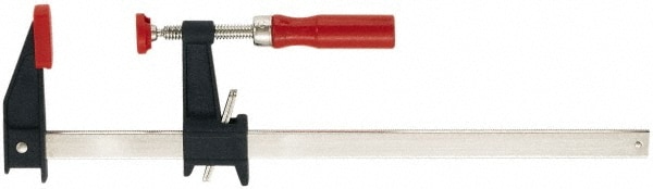 Bessey GSCC5.012 Cast Iron Bar Clamp: 12" Capacity, 5" Throat Depth, 1,200 lb Clamp Pressure, 16" OAL Image