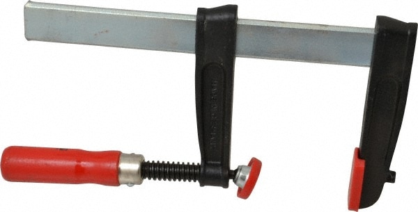 Bessey TC4.008 Steel Bar Clamp: 8" Capacity, 4" Throat Depth, 800 lb Clamp Pressure, 12" OAL 