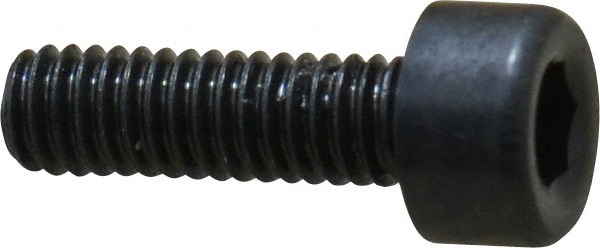 Holo-Krome 76658 Hex Head Cap Screw: M2.5 x 0.45 x 8 mm, Grade 12.9 Alloy Steel, Black Oxide Finish Image