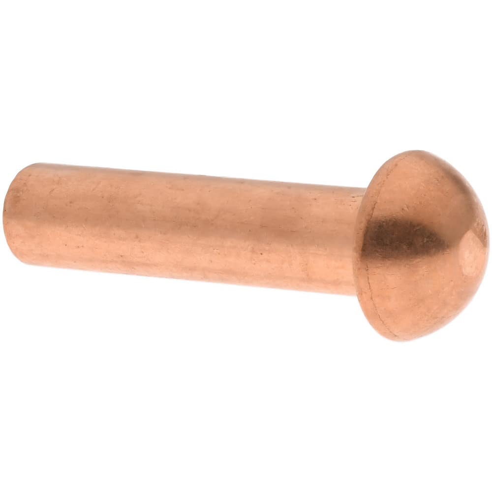 MSC 1/4 inch Body Diam, Round Copper Solid Rivet