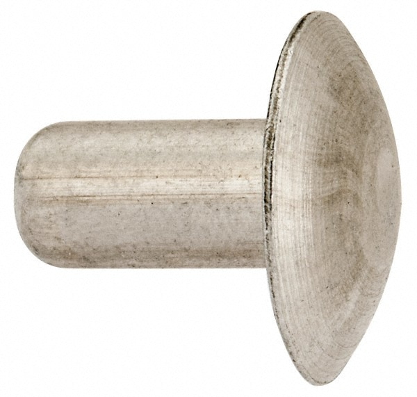 1/4" Body Diam, Brazier Aluminum Solid Rivet