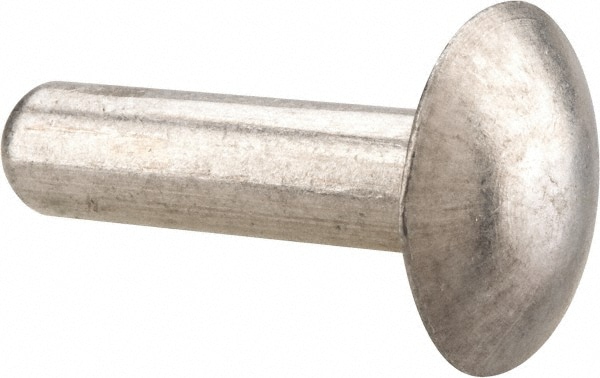 1/4" Body Diam, Brazier Aluminum Solid Rivet