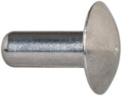 3/16" Body Diam, Brazier Aluminum Solid Rivet