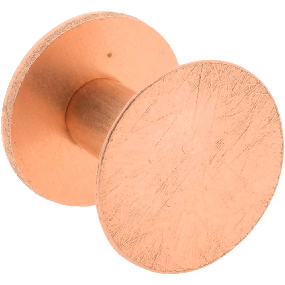 Made in USA 8 Wire Body Diam, Flat Copper Belt Rivet with Washer