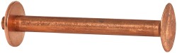 Made in USA 9A1072 #10 Wire Body Diam, Flat Copper Belt Rivet with Washer Image
