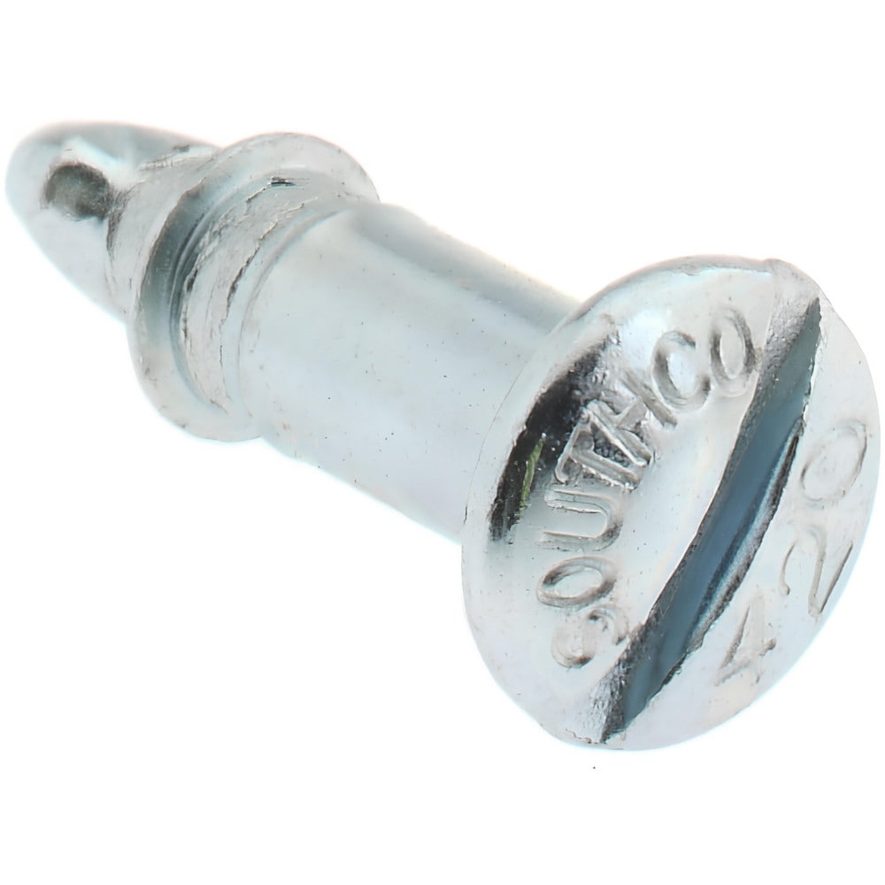 0.4470" Long, Slotted Drive, Oval Head, Steel Quarter Turn Stud