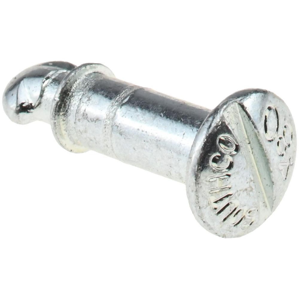 0.5070" Long, Slotted Drive, Oval Head, Steel Quarter Turn Stud