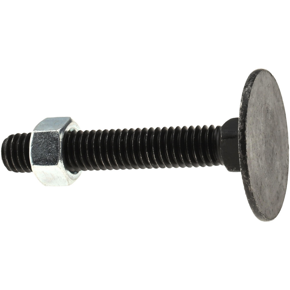 3/8-16, 2-1/2" OAL, 1-5/16" Head Diam, Steel Elevator Bolt