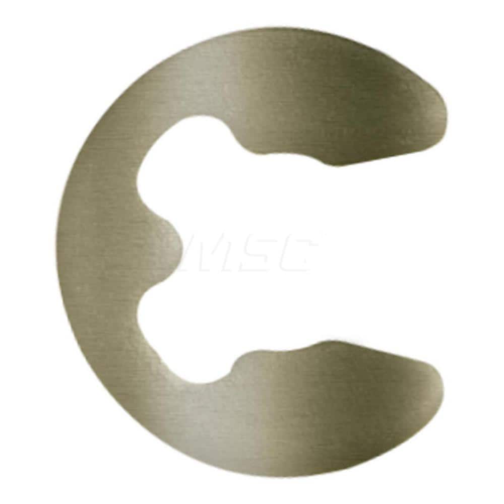 Rotor Clip E-62ST ZD External E Style Retaining Ring: 0.485" Groove Dia, 5/8" Shaft Dia, 1060-1090 Stainless Steel, Zinc-Plated 
