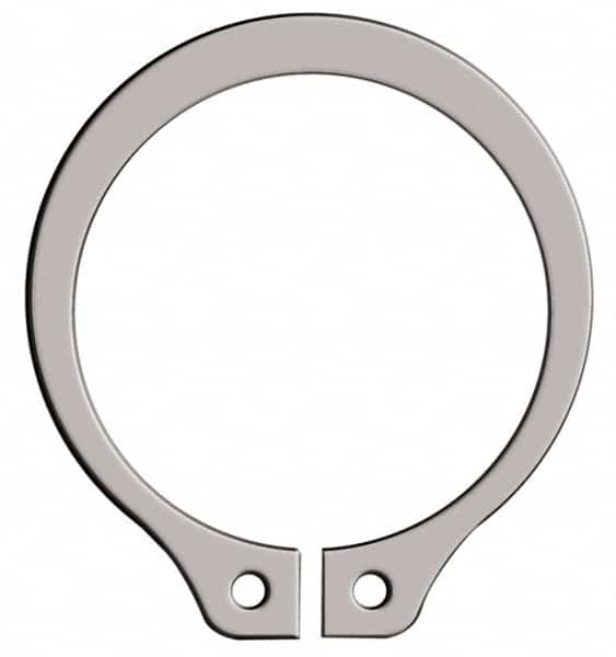 Rotor Clip SH-187ST MCD External Retaining Ring: 1.769" Groove Dia, 1-7/8" Shaft Dia, 1060-1090 Spring Steel, Cadmium-Plated 