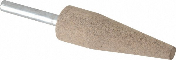 Mounted Point: 2-1/2" Thick, 1/4" Shank Dia, A1, 80 Grit, Medium