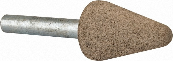Mounted Point: 1-1/8" Thick, 1/4" Shank Dia, A5, 120 Grit, Fine