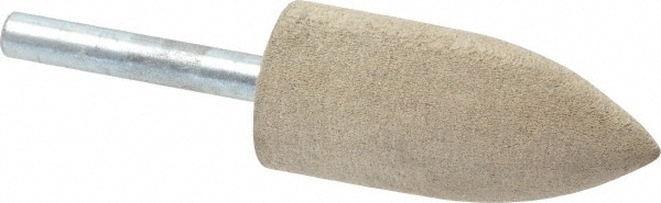 Mounted Point: 2" Thick, 1/4" Shank Dia, A11, 120 Grit, Fine