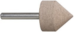 Mounted Point: 1-1/8" Thick, 1/4" Shank Dia, A13, 80 Grit, Medium