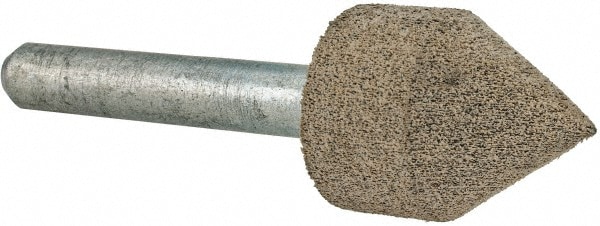 Mounted Point: 7/8" Thick, 1/4" Shank Dia, A14, 80 Grit, Medium