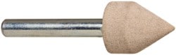 Mounted Point: 7/8" Thick, 1/4" Shank Dia, A14, 120 Grit, Fine
