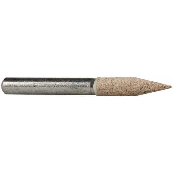 Mounted Point: 1-1/16" Thick, 1/4" Shank Dia, A15, 80 Grit, Medium