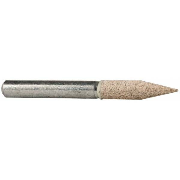 Mounted Point: 1-1/16" Thick, 1/4" Shank Dia, A15, 120 Grit, Fine