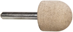 Mounted Point: 1" Thick, 1/4" Shank Dia, A21, 120 Grit, Fine