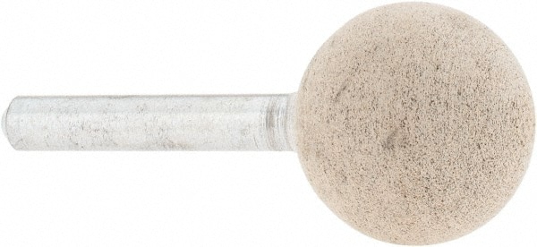 Mounted Point: 1" Thick, 1/4" Shank Dia, A25, 80 Grit, Medium