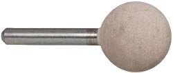 Mounted Point: 1" Thick, 1/4" Shank Dia, A25, 120 Grit, Fine