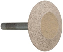 Mounted Point: 3/8" Thick, 1/4" Shank Dia, A36, 80 Grit, Medium
