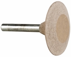 Mounted Point: 3/8" Thick, 1/4" Shank Dia, A36, 120 Grit, Fine