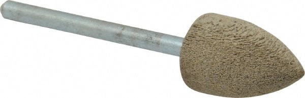 Mounted Point: 3/4" Thick, 1/8" Shank Dia, B42, 80 Grit, Medium