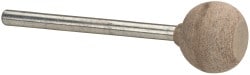 Mounted Point: 3/8" Thick, 1/8" Shank Dia, B62, 120 Grit, Fine