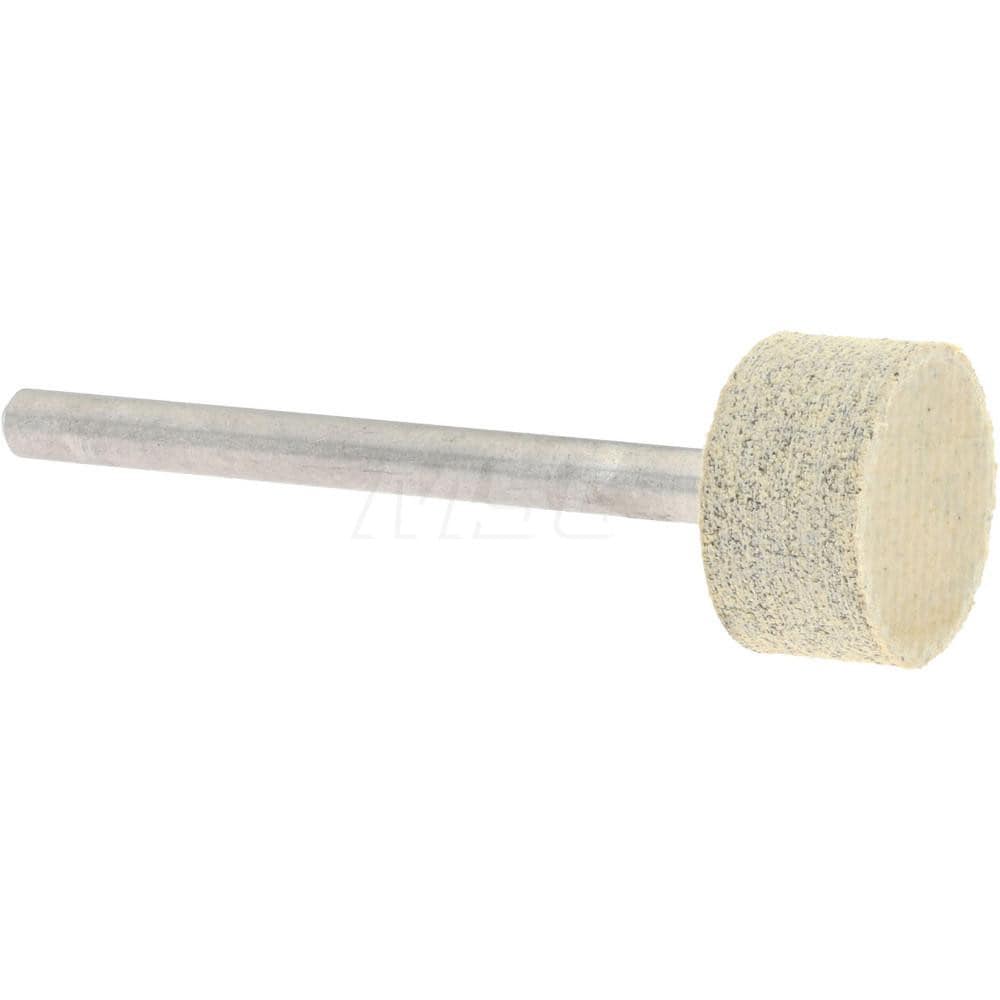 Mounted Point: 1/4" Thick, 1/8" Shank Dia, W183, 80 Grit, Medium