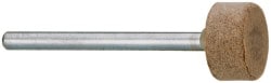 Mounted Point: 1/4" Thick, 1/8" Shank Dia, W183, 120 Grit, Fine