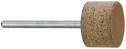 Mounted Point: 1/2" Thick, 1/8" Shank Dia, W203, 80 Grit, Medium