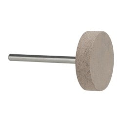 Mounted Point: 1/4" Thick, 1/8" Shank Dia, W216, 80 Grit, Medium