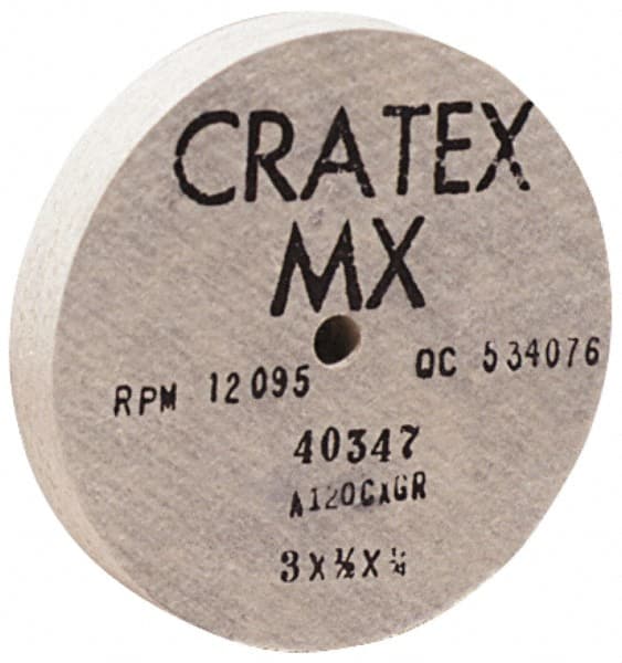 Cratex 40144 Surface Grinding Wheel: 6" Dia, 1" Thick, 1/2" Hole, 54 Grit 