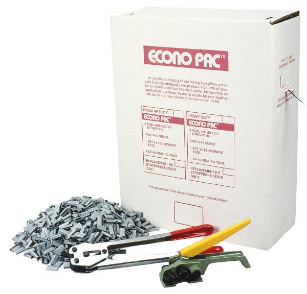 Value Collection EP48 9,000 Inch Long x 1/2 Inch Wide x 0.015 Inch Thick, Heavy Duty Polyproylene Strapping Kit 
