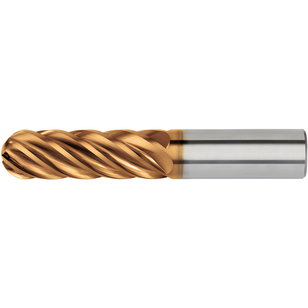 Kennametal Ball End Mill 3/4" Dia, 4" LOC, 6 Flute, Solid Carbide