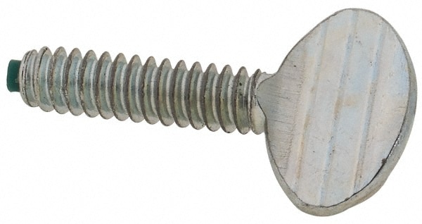 2 Steel Thumb Screw: #6-32, 1/2" Length Under Head, Oval Head