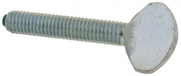 2 Steel Thumb Screw: #10-32, 1" Length Under Head, Oval Head