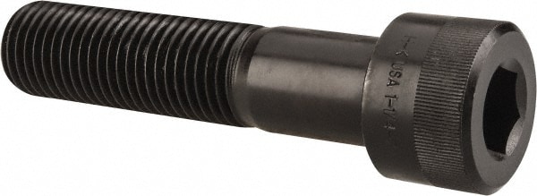 Holo-Krome 72410 Hex Head Cap Screw: 1-1/4 - 7 x 5-1/2", Alloy Steel, Black Oxide Finish Image