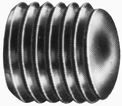 Set Screw: #5-40, 1/8" Overall Length, Oval Point, Alloy Steel, Grade 8 - 1/16" Hex Drive, ASME/ANSI B18.3 & ASTM F912