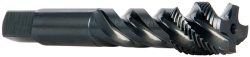 Spiral Flute Tap: 3/4-16 UNF, 4 Flutes, Modified Bottoming, 2B Class of Fit, Vanadium High Speed Steel, Oxide Coated